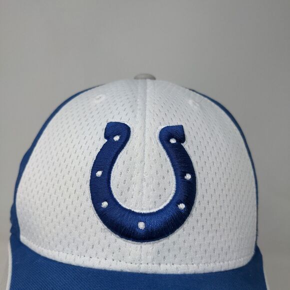 Reebok NFL Equipment Men's Strapback Hat Blue White Indianapolis Colts Logo - Picture 4 of 14